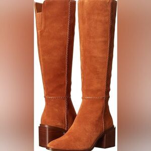 (T-4125)  Vince Camuto Women's KALEECA Knee High Boot, Warm Caramel, Sz 9
